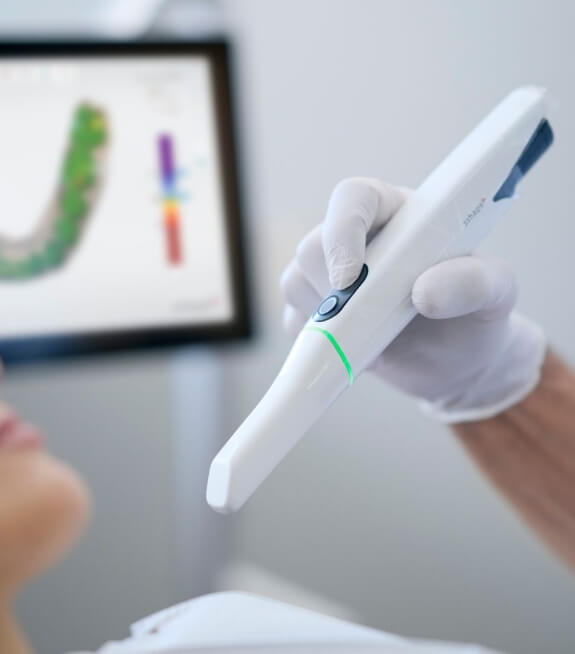 Trio intraoral scanner hand tool