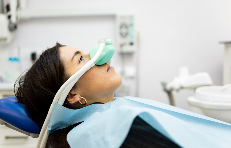Patient undergoing dental sedation